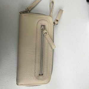 Cream colored wallet